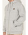 Hawx Men's Full Zip Quilted Water Repellent Hooded Jacket, Light Grey, hi-res