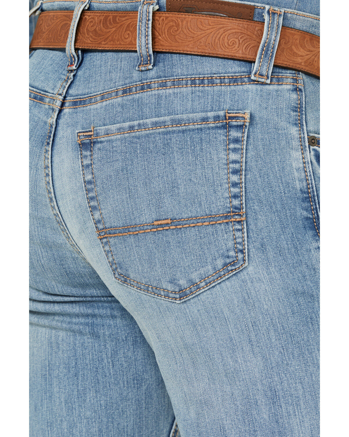 Image #4 - Justin Men's 1879 Light Wash Modern Slim Straight Stretch Denim Jeans, Light Wash, hi-res
