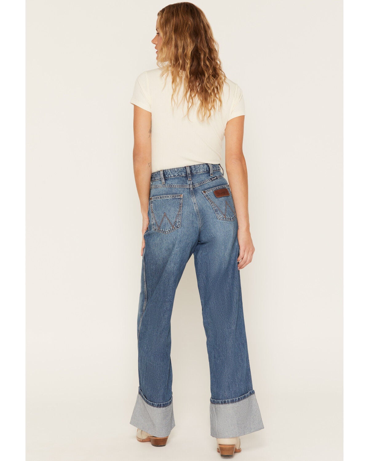 Image #3 - Wrangler Retro Women's Milena Medium Wash High Rise Wide Leg Denim Jeans, Medium Wash, hi-res