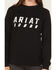 Image #3 - Ariat Women's Rebar Cotton Strong Logo Long Sleeve Work Tee, Black, hi-res