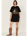 Image #1 - Girl Dangerous Women's Nashville Hat T-Shirt Mini Dress, Charcoal, hi-res