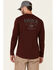 Image #4 - Hawx Men's Dark Red Thermal Waffle Graphic Crew Long Sleeve Work Shirt, , hi-res