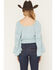 Image #4 - Shyanne Women's Pearl Embroidered Long Bell Sleeve Shirt, Aqua, hi-res