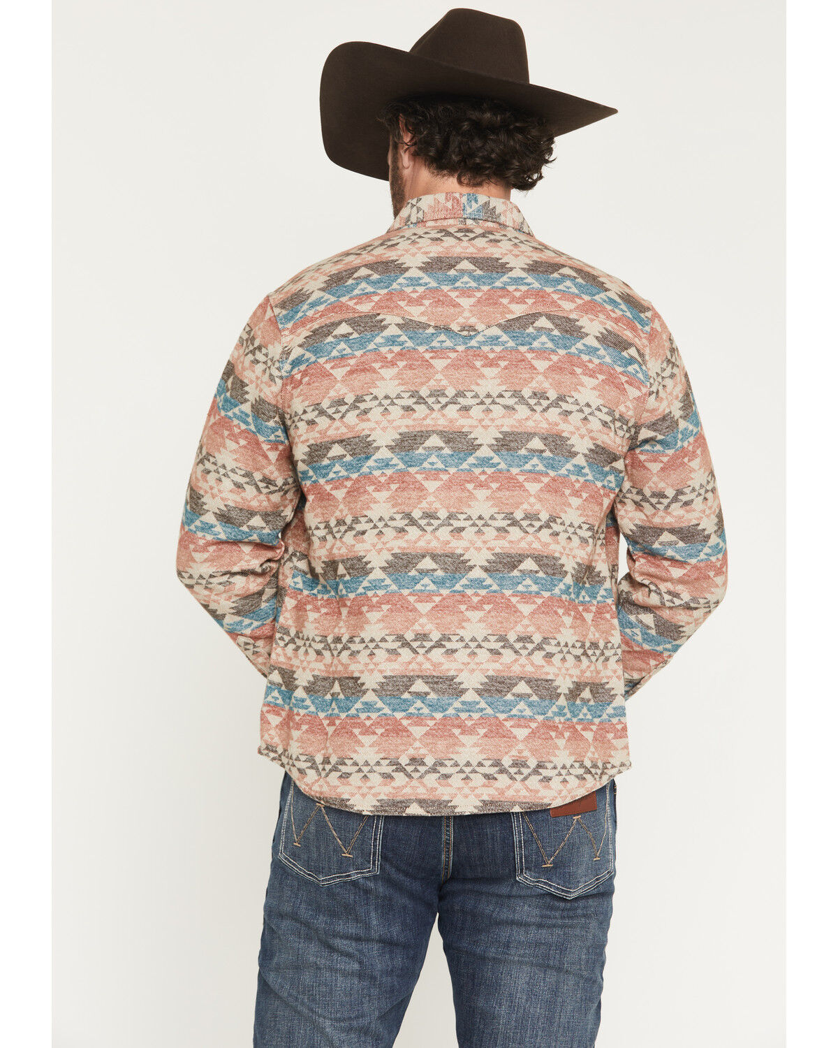 Image #4 - Wrangler Retro Men's Southwestern Print Long Sleeve Snap Shirt Jacket, Multi, hi-res