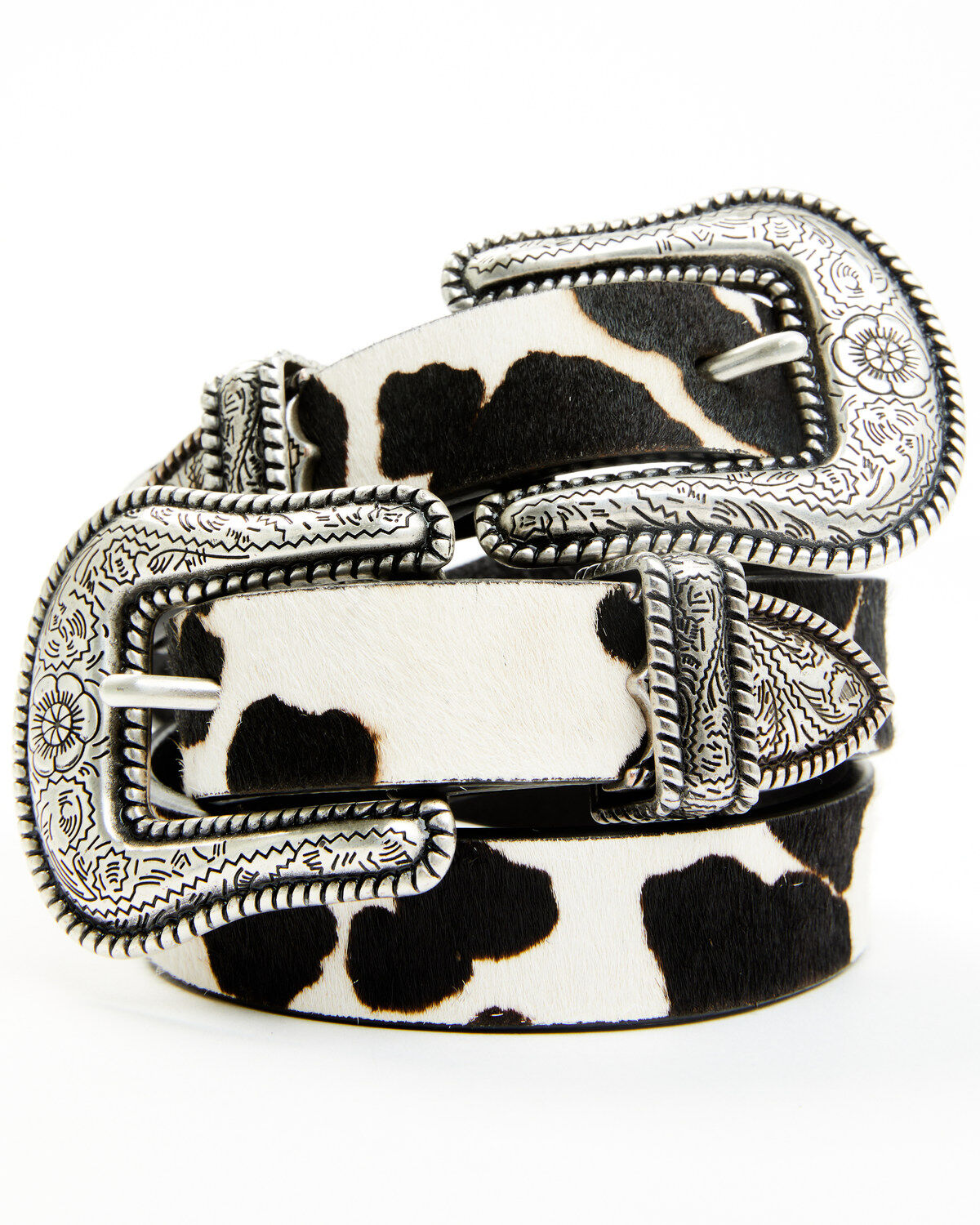 Image #3 - Idyllwind Women's Double Down Western Double Buckle Belt, Black, hi-res