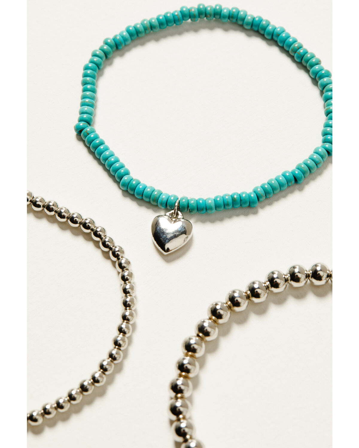 Image #4 - Shyanne Women's Cowhide Teardrop Bracelet Set - 5 Piece, Silver, hi-res