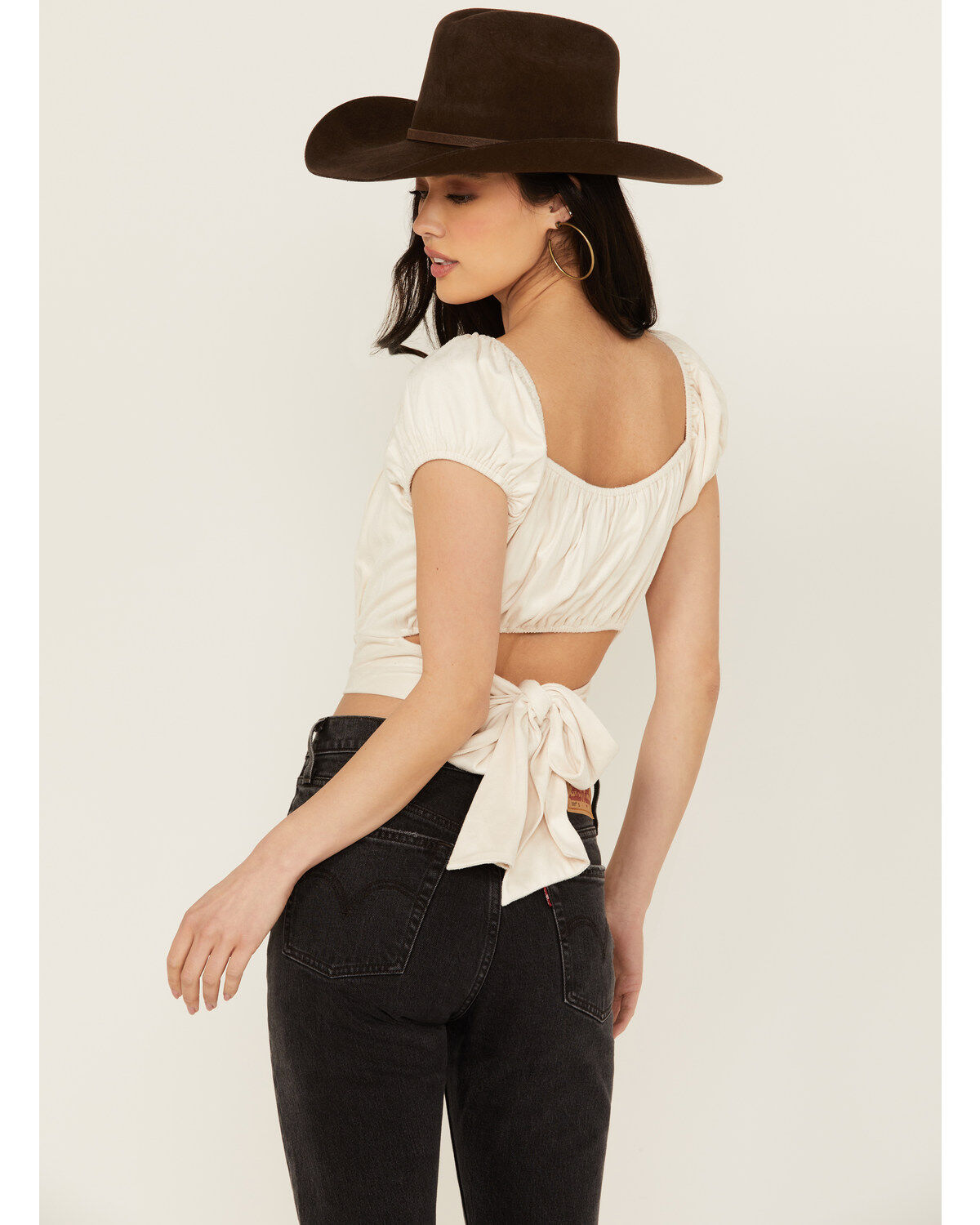 Image #4 - Beyond The Radar Women's Print Balloon Sleeve Blouse, Ivory, hi-res