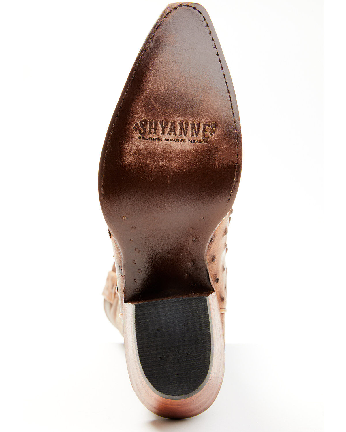 Image #7 - Shyanne Women's Daisie Exotic Full Quill Ostrich Western Boots - Snip Toe, Tan, hi-res