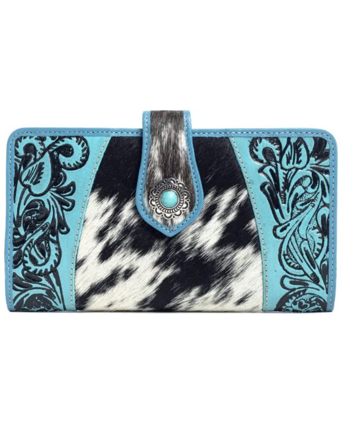 Image #1 - Myra Bag Women's Las Mijitas Tooled Wallet, Turquoise, hi-res