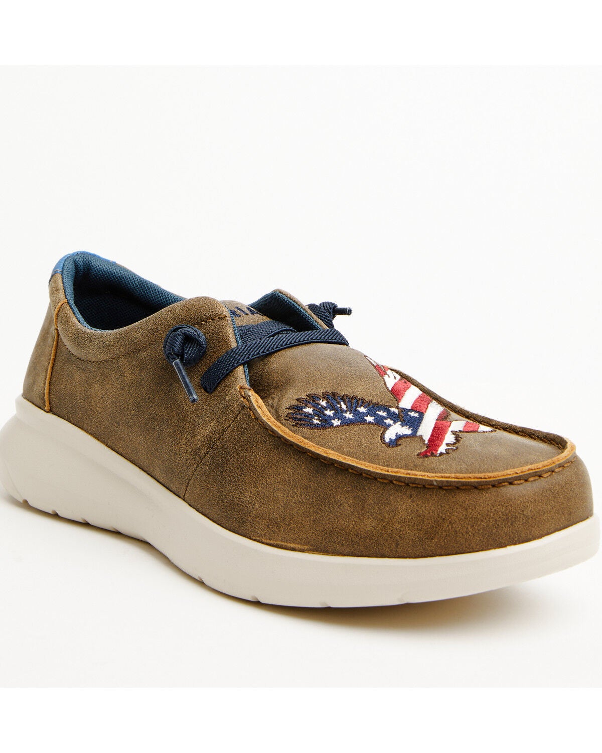 Ariat Men's Hilo Patriotic Casual Shoes - Moc Toe, Brown, hi-res