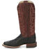 Justin Women's Exotic Full Quill Ostrich Western Boots - Broad Square Toe, Black, hi-res