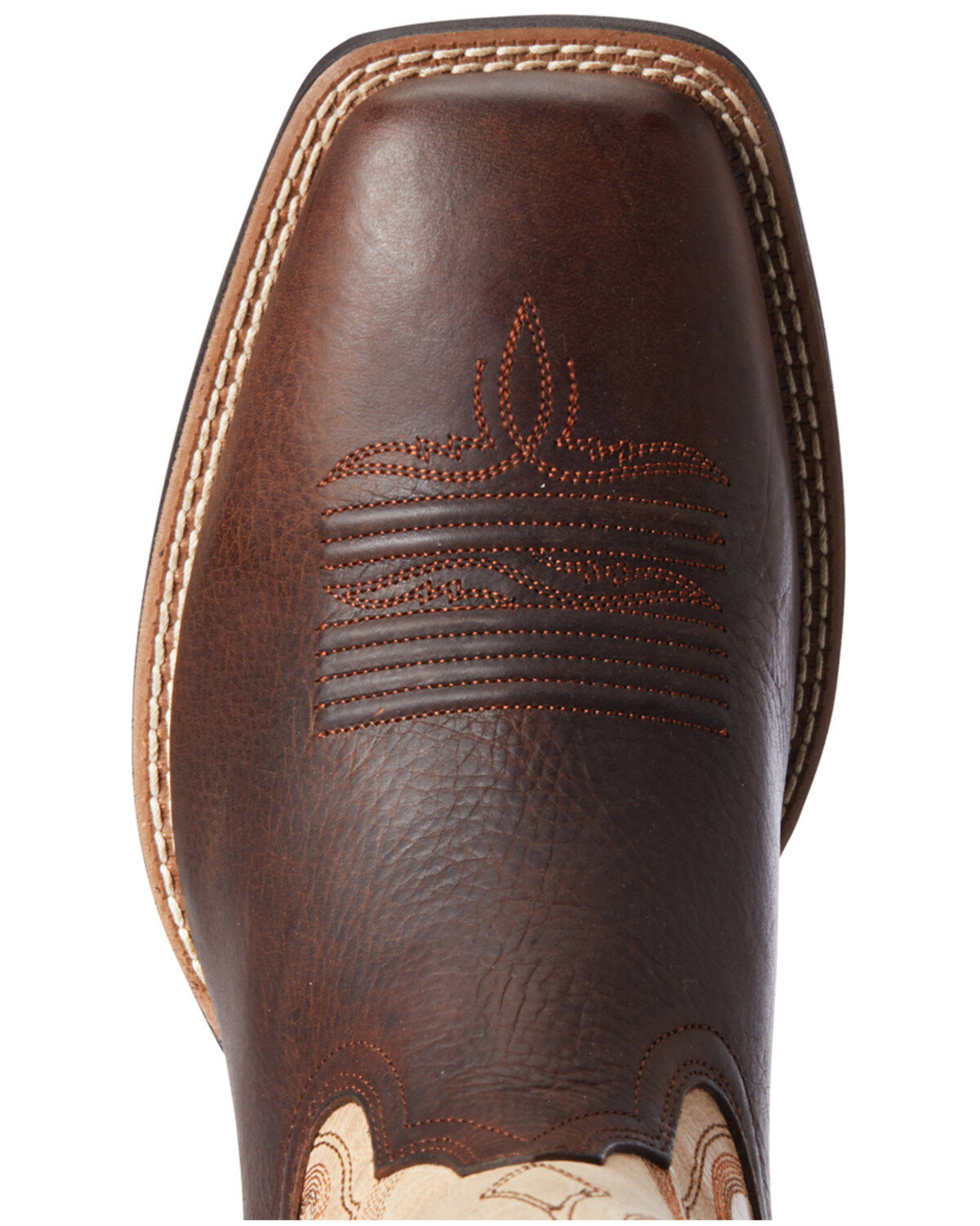 Image #4 - Ariat Men's Amos Barley Western Performance Boots - Broad Square Toe, Tan, hi-res