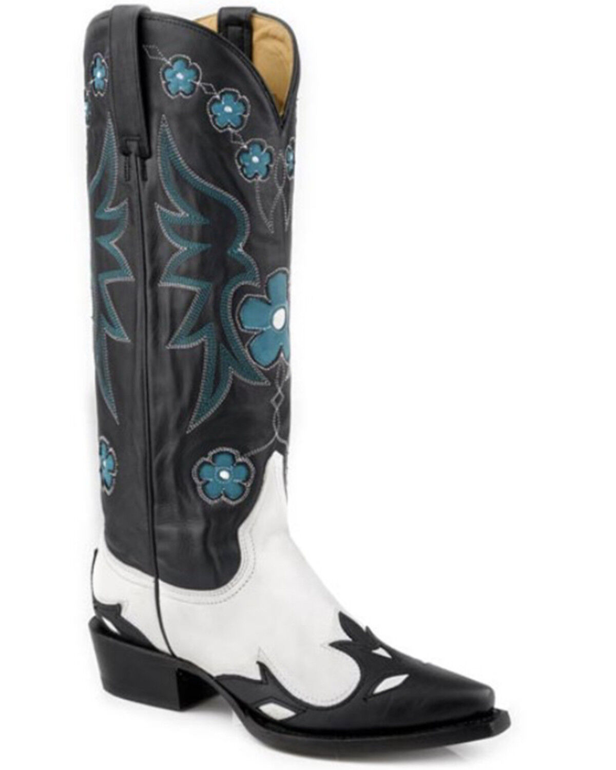 Image #1 - Stetson Women's Ariana Tall Western Boots - Snip Toe, Black, hi-res