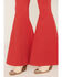 Free People Women's Just Float On High Rise Flare Jeans, Red, hi-res