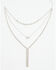 Image #1 - Lainey Wilson Women's 3 Row Stone Necklace, Silver, hi-res