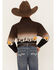 Panhandle Boys' Cactus Sunset Border Print Long Sleeve Snap Western Shirt, Black, hi-res