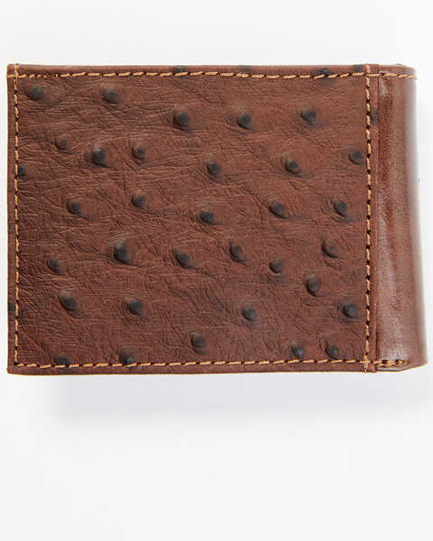 Cody James Men's Brown Exotic Ostrich Leather Bifold Wallet