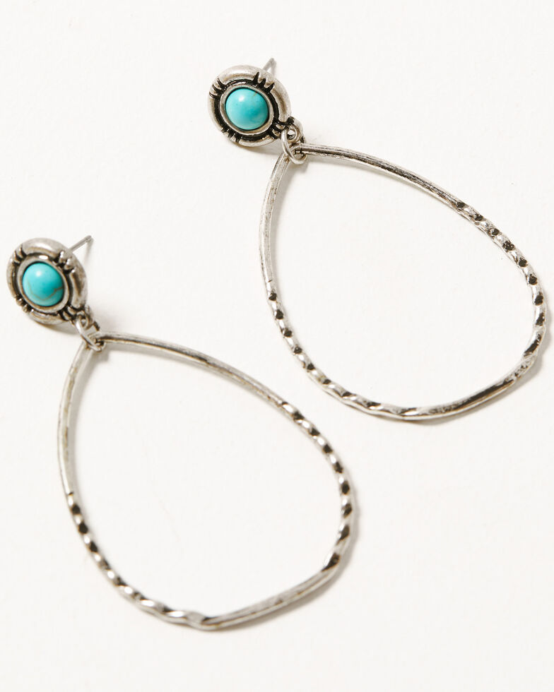 Shyanne Women's Desert Wanderer Teardrop Earrings, Silver, hi-res