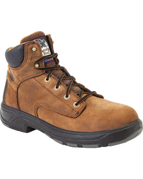 Georgia Men's Lace Up FLXpoint Waterproof Work Boots, Brown, hi-res