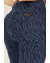 Rock & Roll Denim Women's Tiger Print High Rise Stretch Flare Jeans, Blue, hi-res