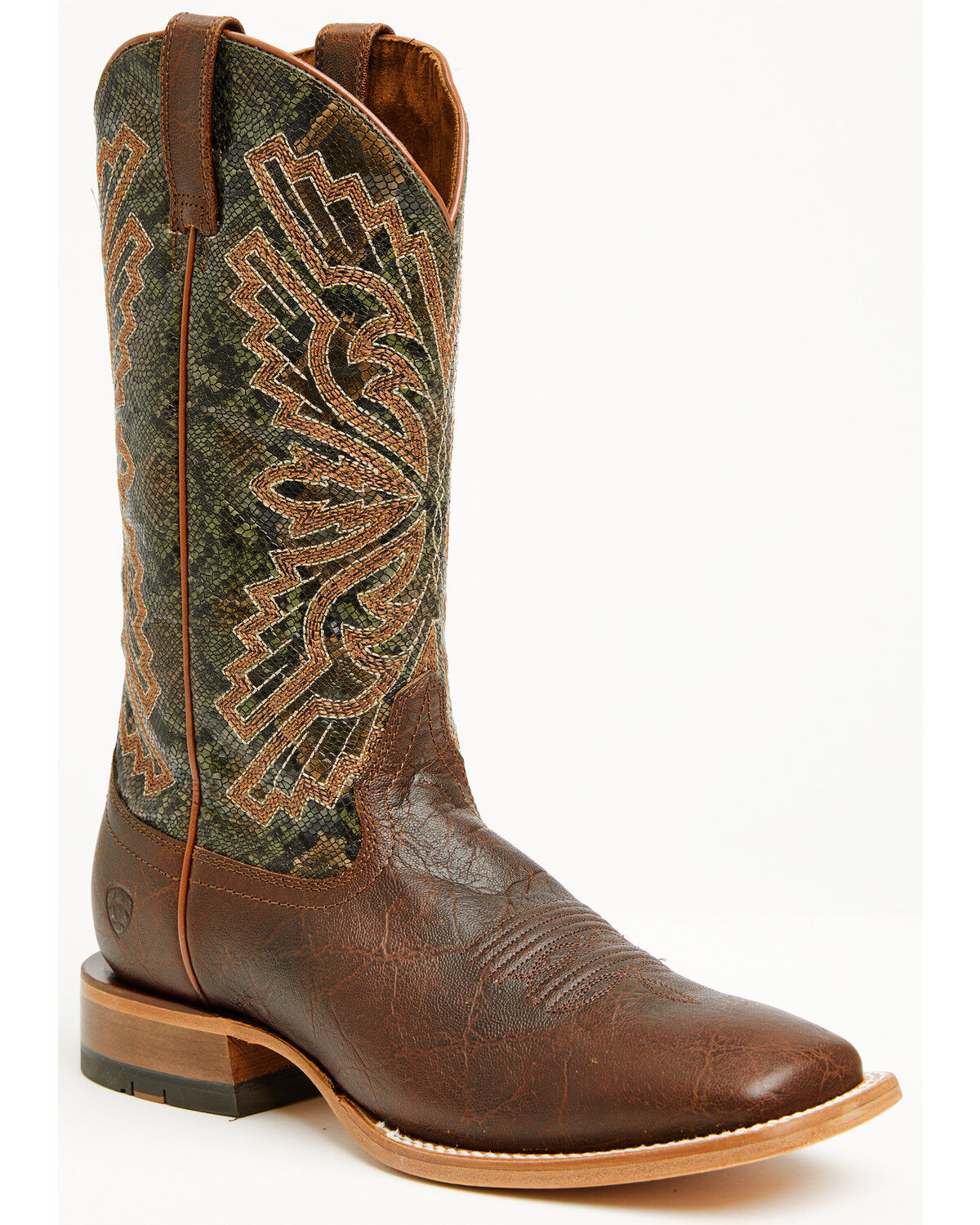 Ariat Men's Sting Western Boots - Broad Square Toe, Cognac, hi-res
