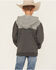 Image #4 - Cinch Boys' 1/4 Button-Down Hooded Pullover, Charcoal, hi-res