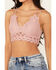 Wishlist Women's Strappy Lace Applique Scallop Lace Bralette , Pink, hi-res