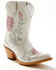 Image #1 - Ariat Women's Arrosa Overlay Metallic Short Western Boots - Round Toe, Ivory, hi-res
