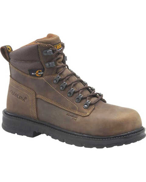 Carolina Men's 6" ESD Work Boots - Alloy Toe , Brown, hi-res