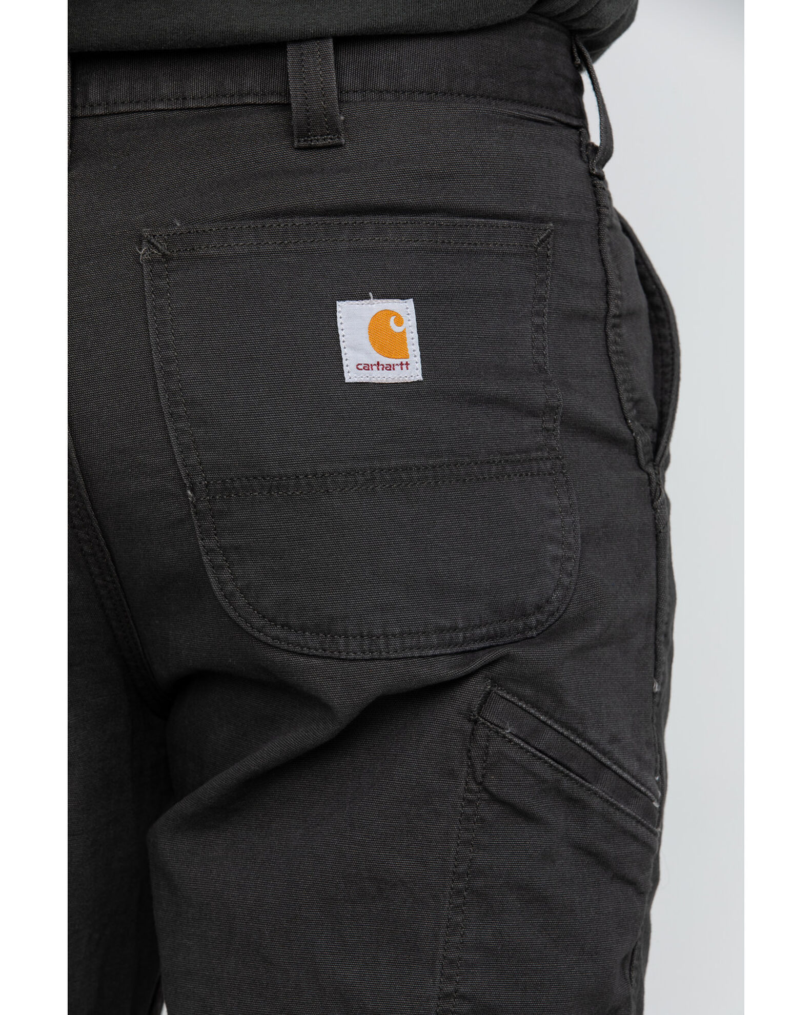 Image #4 - Carhartt Men's Peat Rugged Flex Rigby Dungaree Work Pants, Loden, hi-res