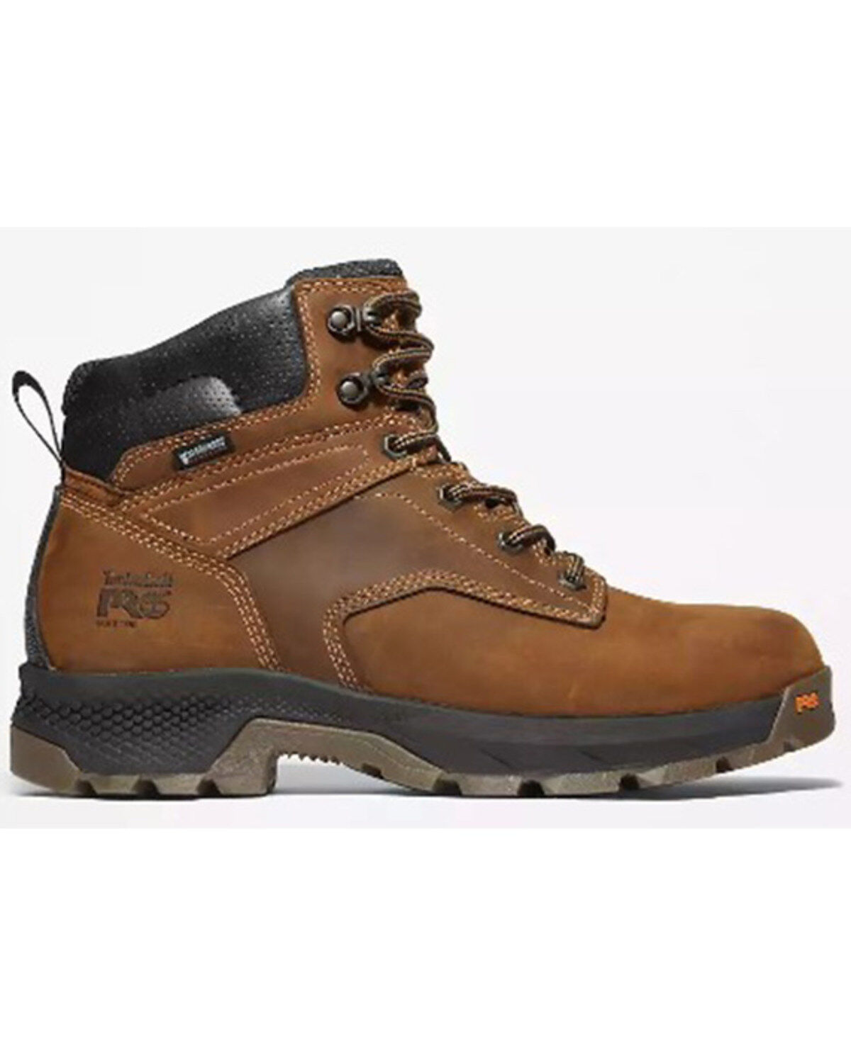 Image #2 - Timberland Pro Men's 6" TiTAN Waterproof Work Boots - Soft Toe, Brown, hi-res