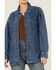 Levis Women's Blue Denim Shacket , Blue, hi-res