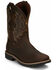 Justin Men's Fireman Brown Western Boots - Square Toe, Brown, hi-res