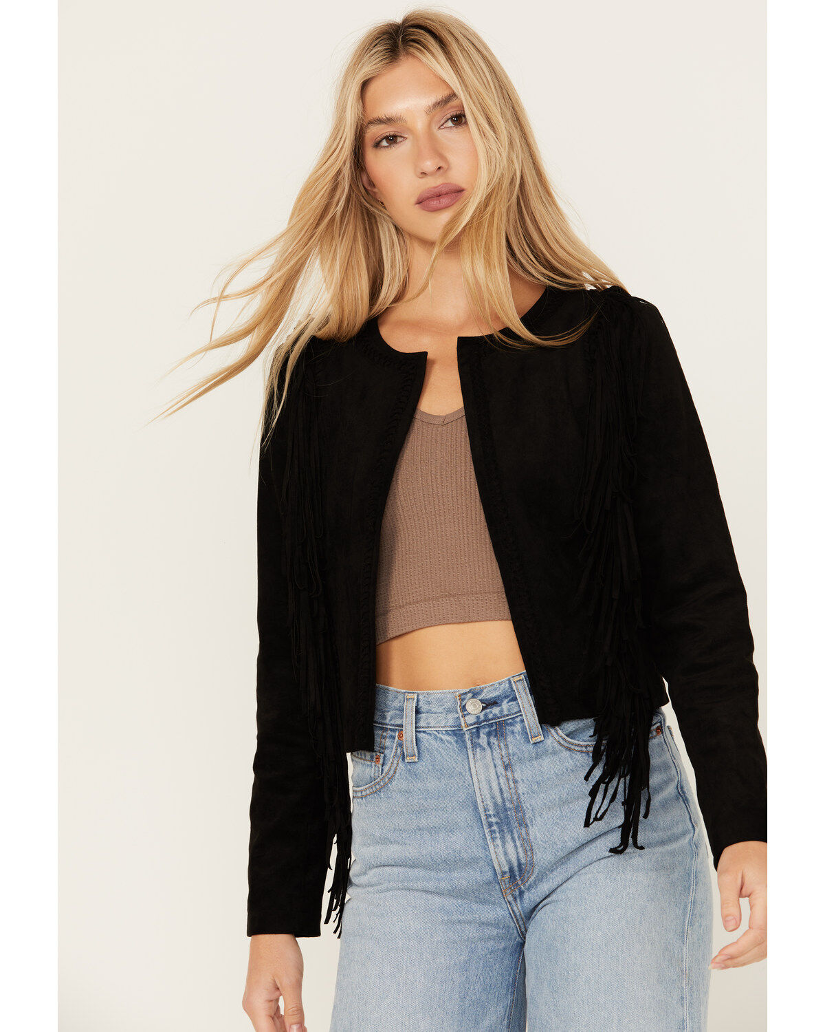 Shyanne Women's Faux Suede Fringe Jacket