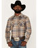 Image #1 - Pendleton Men's Canyon Small Plaid Snap Western Flannel Shirt, Brown, hi-res