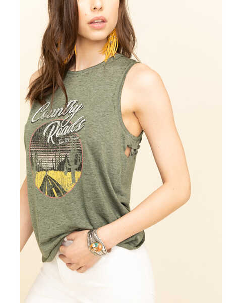 Image #5 - Cut & Paste Women's Country Road Braided Graphic Tank Top, , hi-res