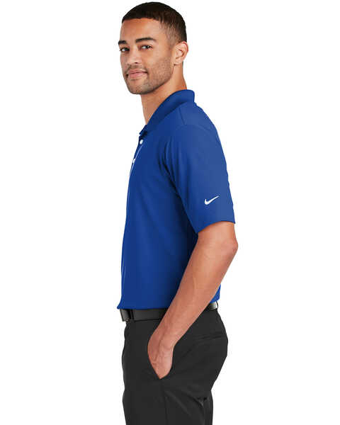 Nike Golf Men's Dri-Fit Micro Pique Short Sleeve Work Polo Shirt - Tall , Blue, hi-res
