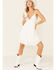 Image #1 - Tempted Women's Crochet Top Mini Dress, White, hi-res