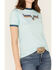 Kimes Ranch Women's Rhythm Ringer Performance Tech Tee, Light Blue, hi-res