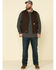 Image #3 - Carhartt Men's Dark Brown Washed Duck Sherpa Lined Mock Neck Loose Fit Work Vest, Dark Brown, hi-res
