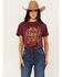 Image #2 - Idyllwind Women's San Angelo Short Sleeve Graphic Tee, Maroon, hi-res