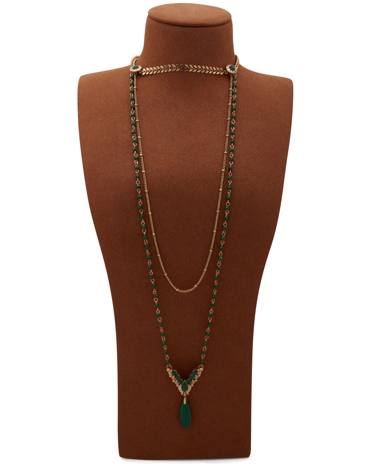 Image #2 - Lainey Wilson Women's Stone Swag Chain Necklace, Gold, hi-res