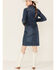 Stetson Women's Denim Button Front Dress, Blue, hi-res