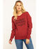 Image #1 - Shyanne Women's Rust Cowgirl Sweatshirt , , hi-res