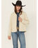 Image #1 - Ariat Women's Logo Softshell Jacket, Cream, hi-res