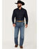 Image #1 - Cinch Men's Black Label 2.0 Medium Wash Loose Fit Tapered Denim Jeans, Indigo, hi-res