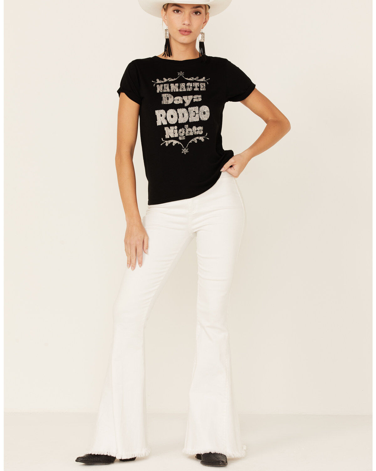 Image #4 - Shyanne Women's Namaste Days & Rodeo Nights Graphic Short Sleeve Tee , , hi-res