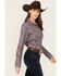 Image #2 - Cinch Women's ARENAFLEX® Paisley Print Long Sleeve Button-Down Western Shirt, Burgundy, hi-res