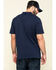 Image #2 - Hawx Men's Navy Miller Pique Short Sleeve Work Polo Shirt - Big, Navy, hi-res