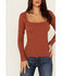 Image #3 - Free People Women's Have It All Long Sleeve Top, Rust Copper, hi-res